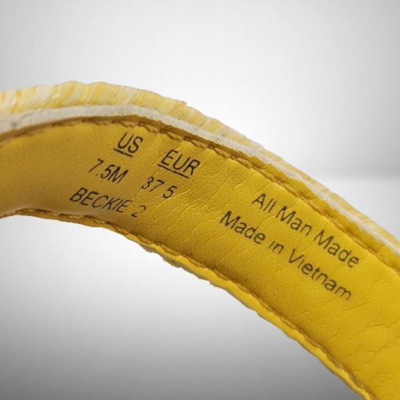 Sam Edelman New Women's Beckie 2 Slide Sandal Yellow - Size: 7.5 - Picture 9 of 11